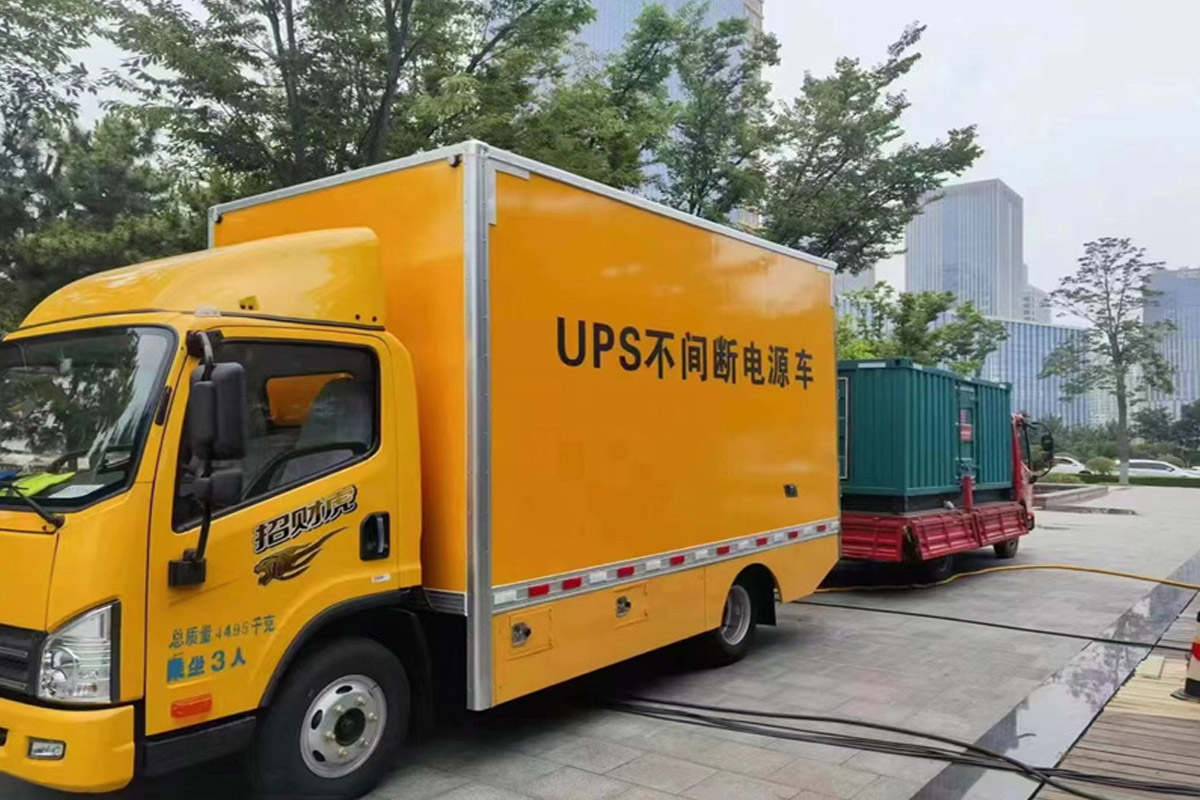 大同发电机租赁施工现场