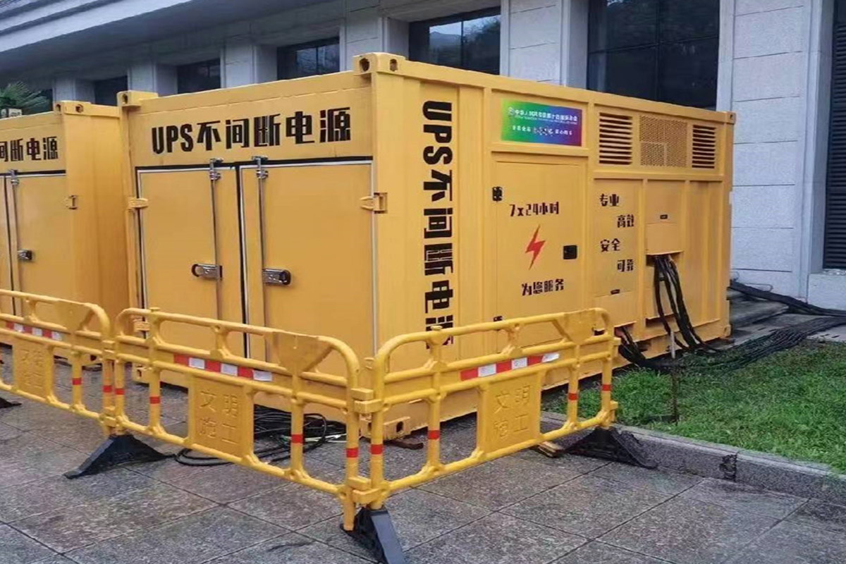大同发电机租赁施工现场